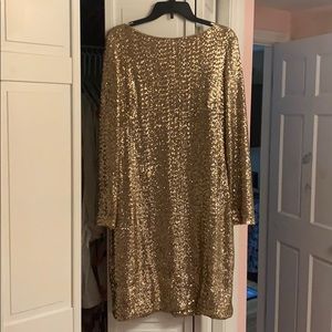 Gold sequin Ralph Lauren dress